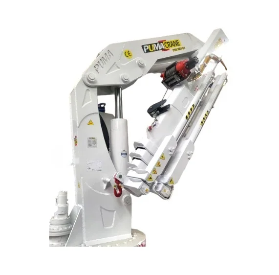 High Load Moment Best Quality 10 Ton Knuckle Boom Hydraulic Marine Deck Cranes for Ship from Puma Crane Turkey Manufacturer