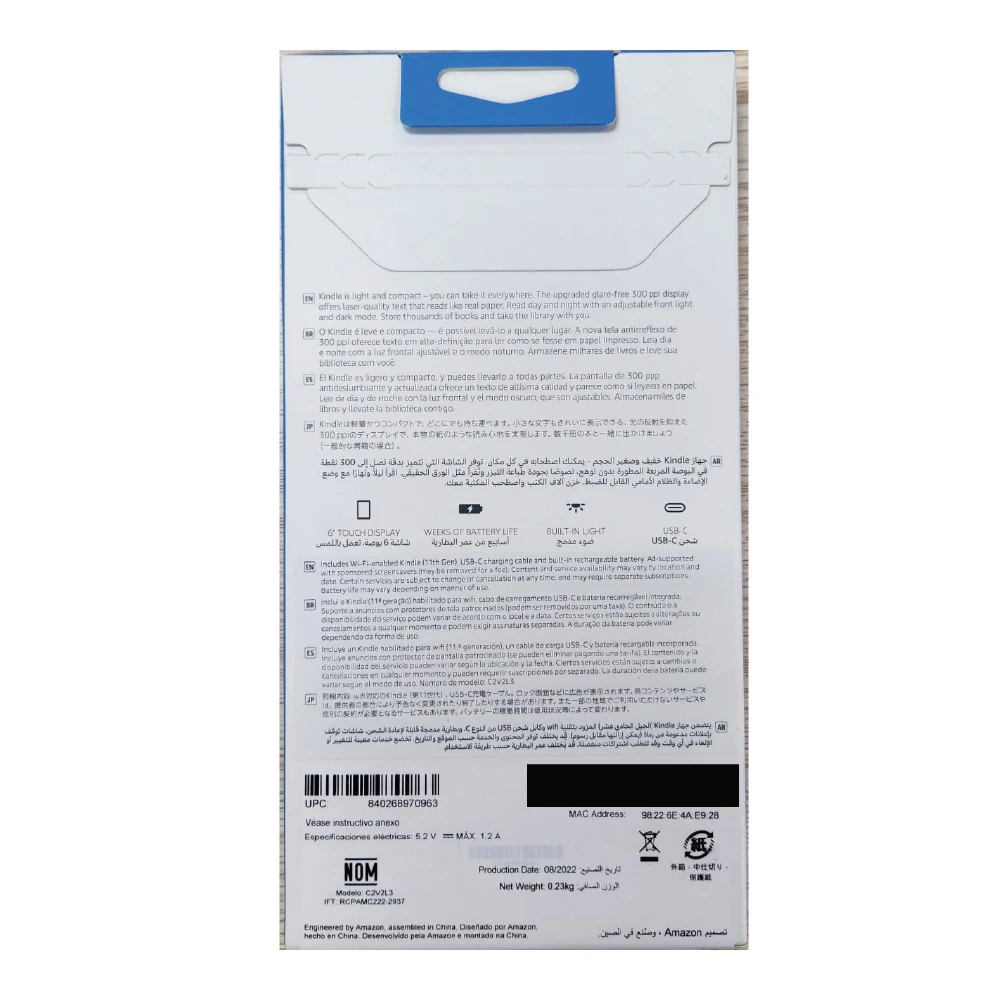 Amazon All-New Kindle 11gen with 300PPI 16GB e-reader 2022 Basic Kindle