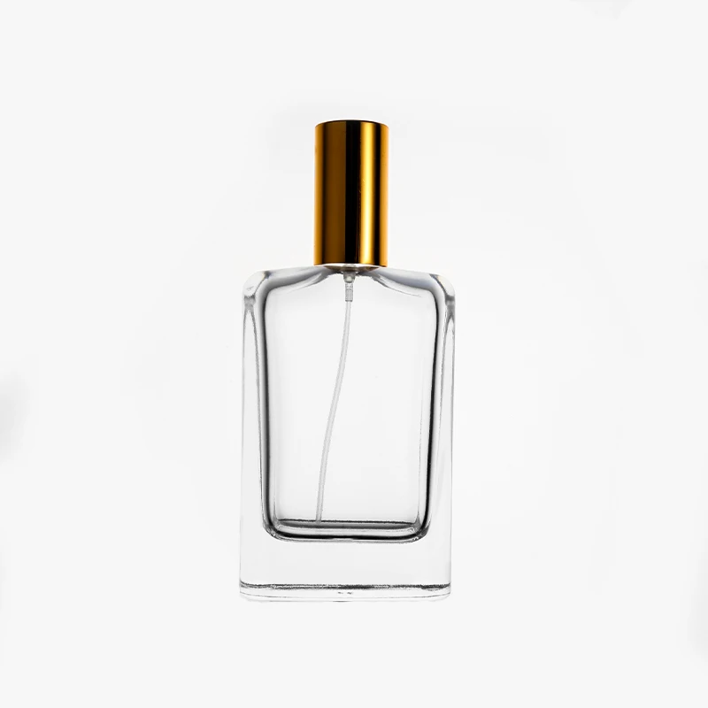 KDG Brand Clear Bottle Empty Perfume Glass Spray Bottle Rectangle 30ml 50ml 100ml Glass Perfume Bottle Cosmetic Packaging