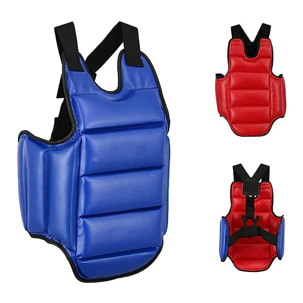 Karate Taekwondo Reversible Chest Guard For Karate Taekwondo Boxing Muay Thai (Red/blue) Taekwondo Chest Protector Vest
