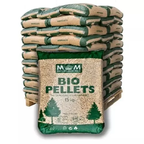 Top Europe Grade Wood Pellets 15 kg  Fir, Pine/ Beech Wood Pellet Din plus/EN plus-A1 Oaks Wood Pellets In 15kg bags