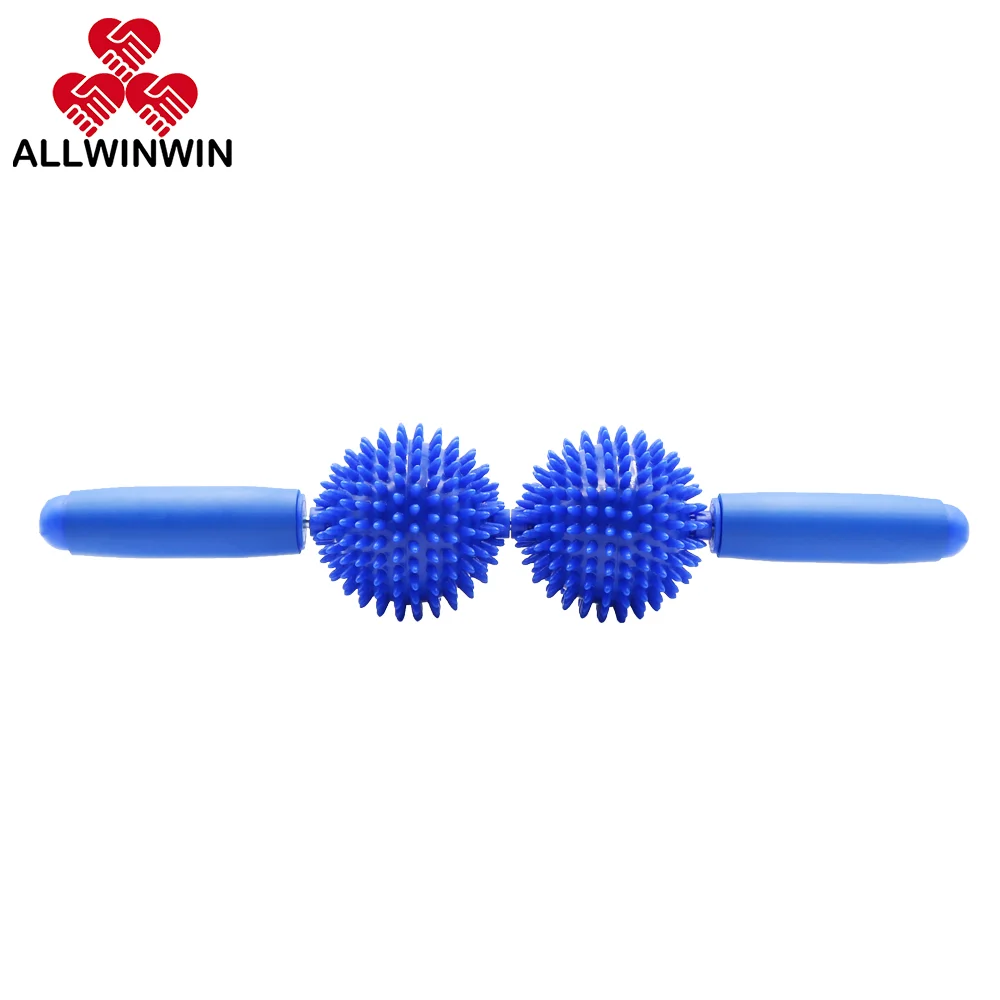 ALLWINWIN MSK24 Massage Stick - 2 Spiky Balls Cellulite Roller Leg