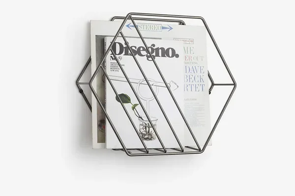 Golden Marble Magazine Organizer Metal File Holder for Desk Use Genre Magazine Organizers