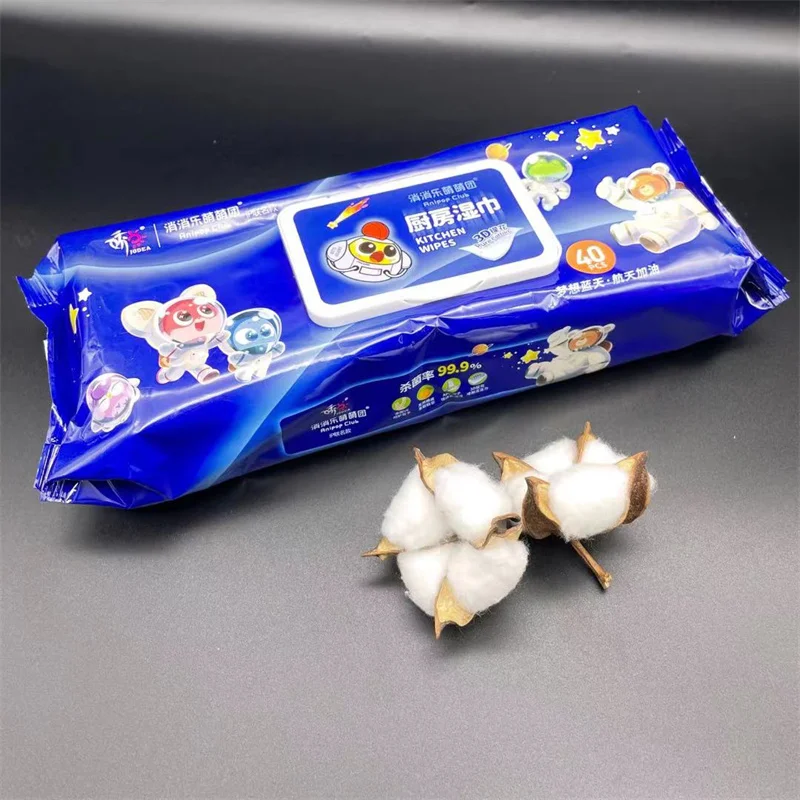 Free Alcohol-Free Oem Odm Baby Wet Tissue Flushable Toilet Water Organic Eco Friendly Multi-Function Kitchen Cleaning Wet Wipes