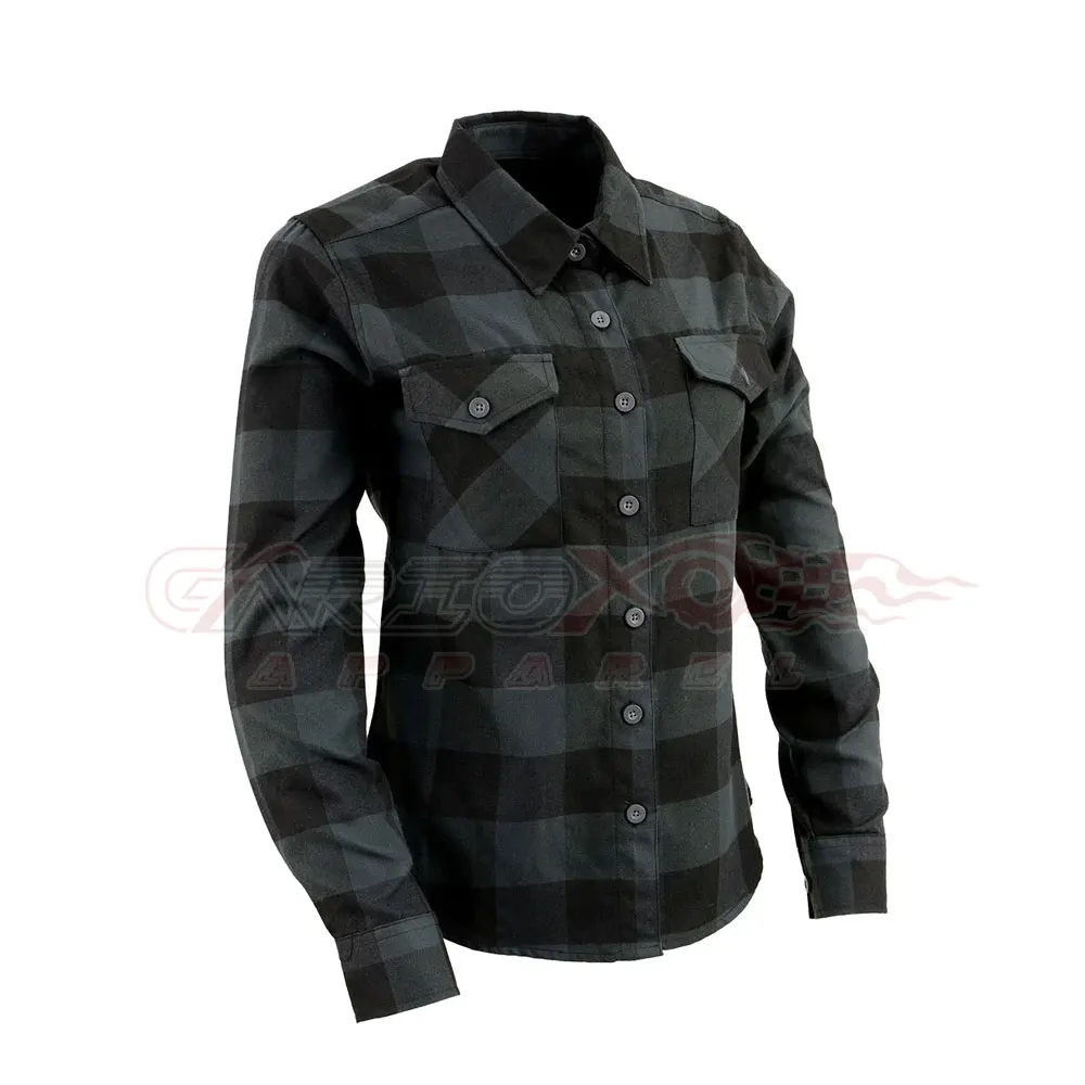 Premium Quality Motorbike Armored Flannel Lumber jack Shirt Fully Lined Protective Shirt