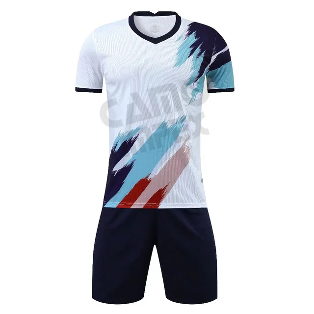 2022 Soccer Jersey Kids Men Survetement Football Tracksuit Youth Soccer Kit Shorts Uniform Running Training Suits For Mens