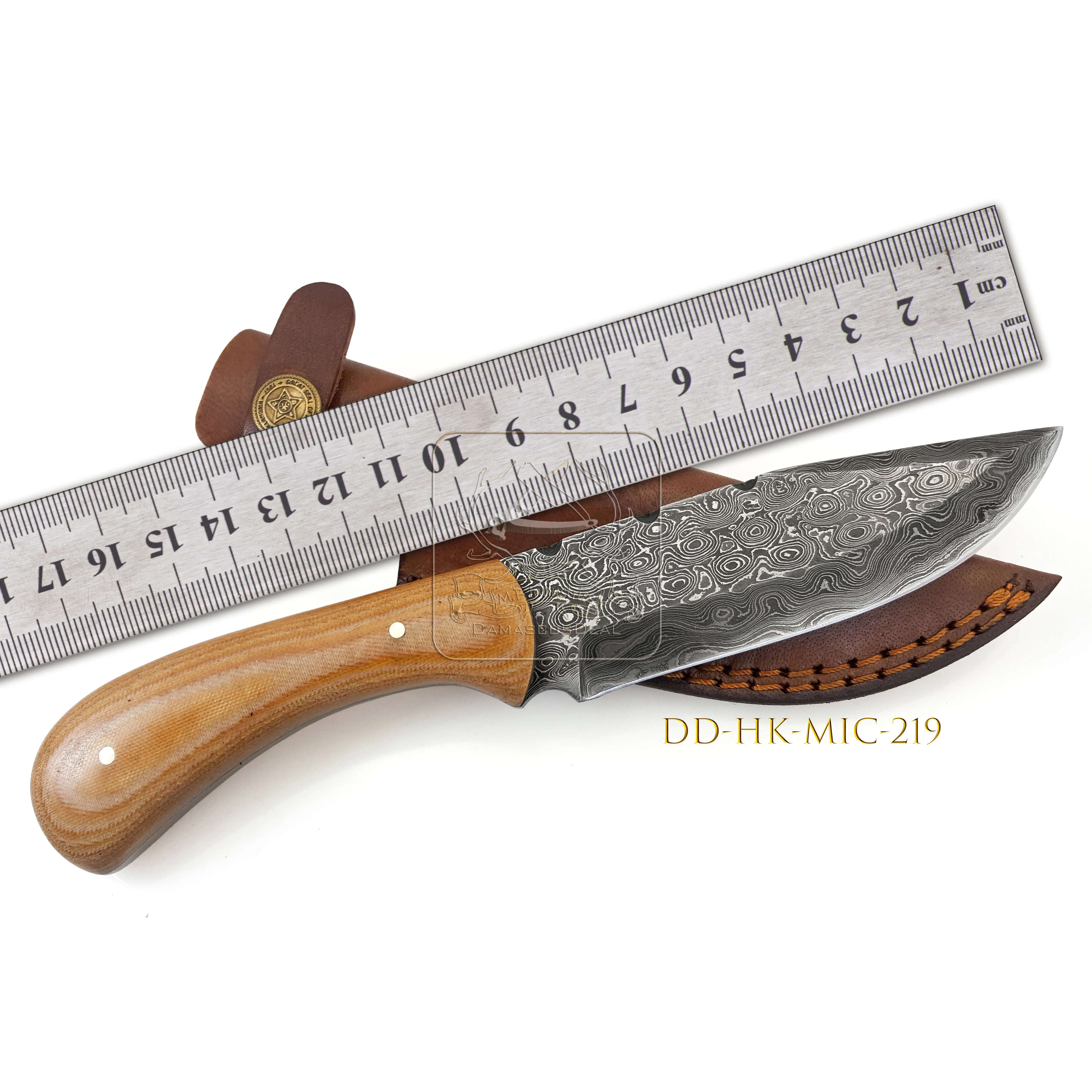Damascus Steel Knife DD-HK-MIC-216 Micarta Handle Hunting Knife Outdoor Hot Selling Bushcraft Camping Survival Knife 192 Layer2