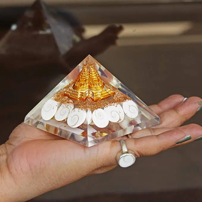 Shree Yantra Gomti Chakra Orgonite Pyramid EMF Protection For Home Decor | Healing | Vaastu | Meditation