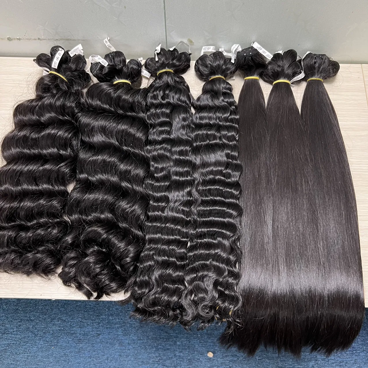 Burmese Curly, Body wave and Loose Curly weft hair bundles 100% virgin cambodian hair and vietnamese
