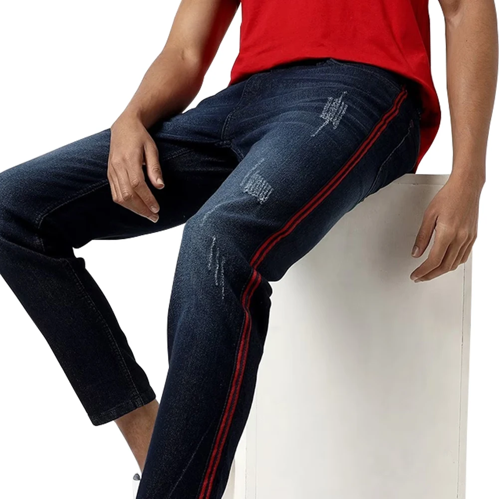Custom Men Outfit Baggy Fit Dark Blue Jeans Pants Designer New Release Original Fit Denim Baggy Jeans Big Boys Polar Skate Pants