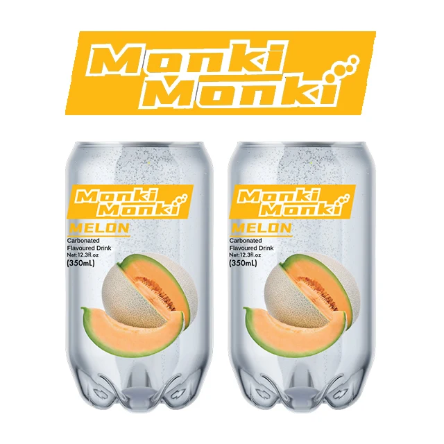 Popular Soft Drink with Sample Available Monki Monki Brand Carbonated Soft Drink 350ml PET Can Halal Certification  Wholesale