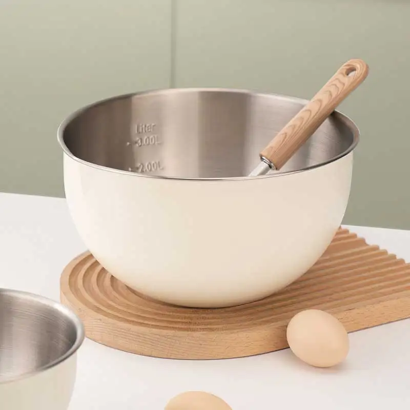 Professional Deep Personalized Dough Big Large Salad Multipurpose Cake Enamel Stainless Steel Mixing Bowl