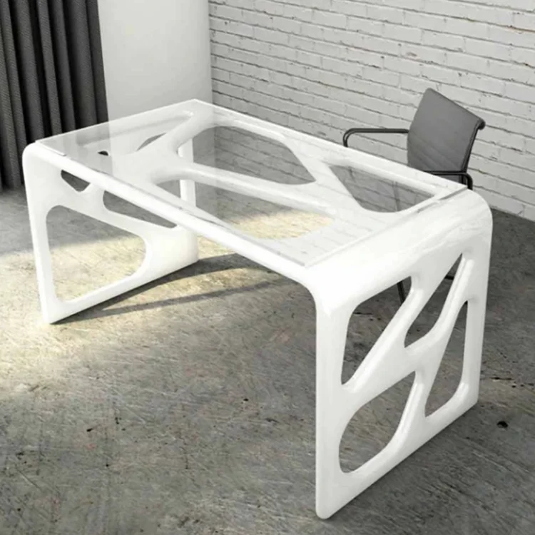 Minimalist Designer Creative Writing Table Living Room Home High-end Villa Glass Office Desk