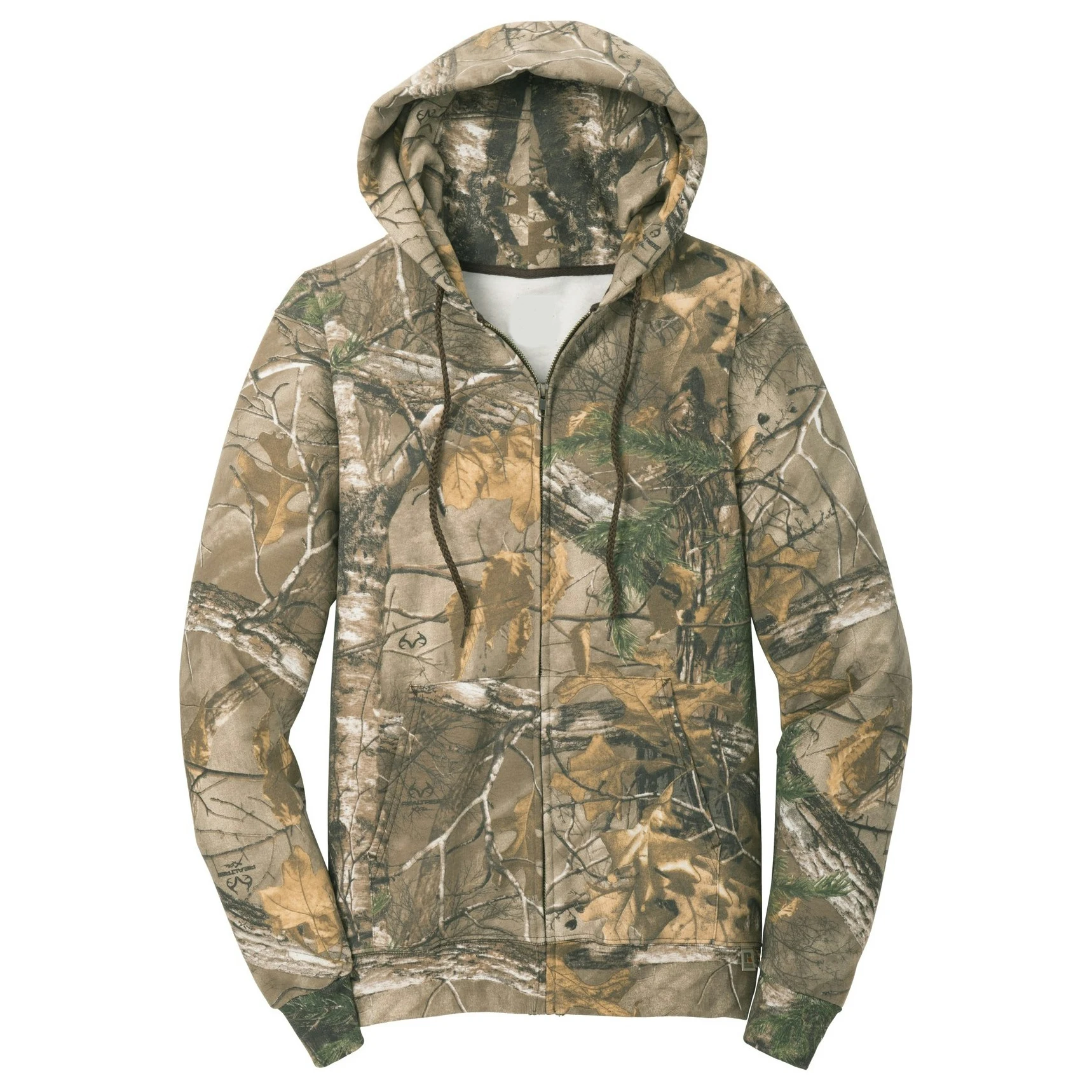 OEM Manufacturers Drop Shoulder 100% Cotton Heavyweight Palm Tree Camo Hunting Jungle Print Camping Zipper Hoodies For Men