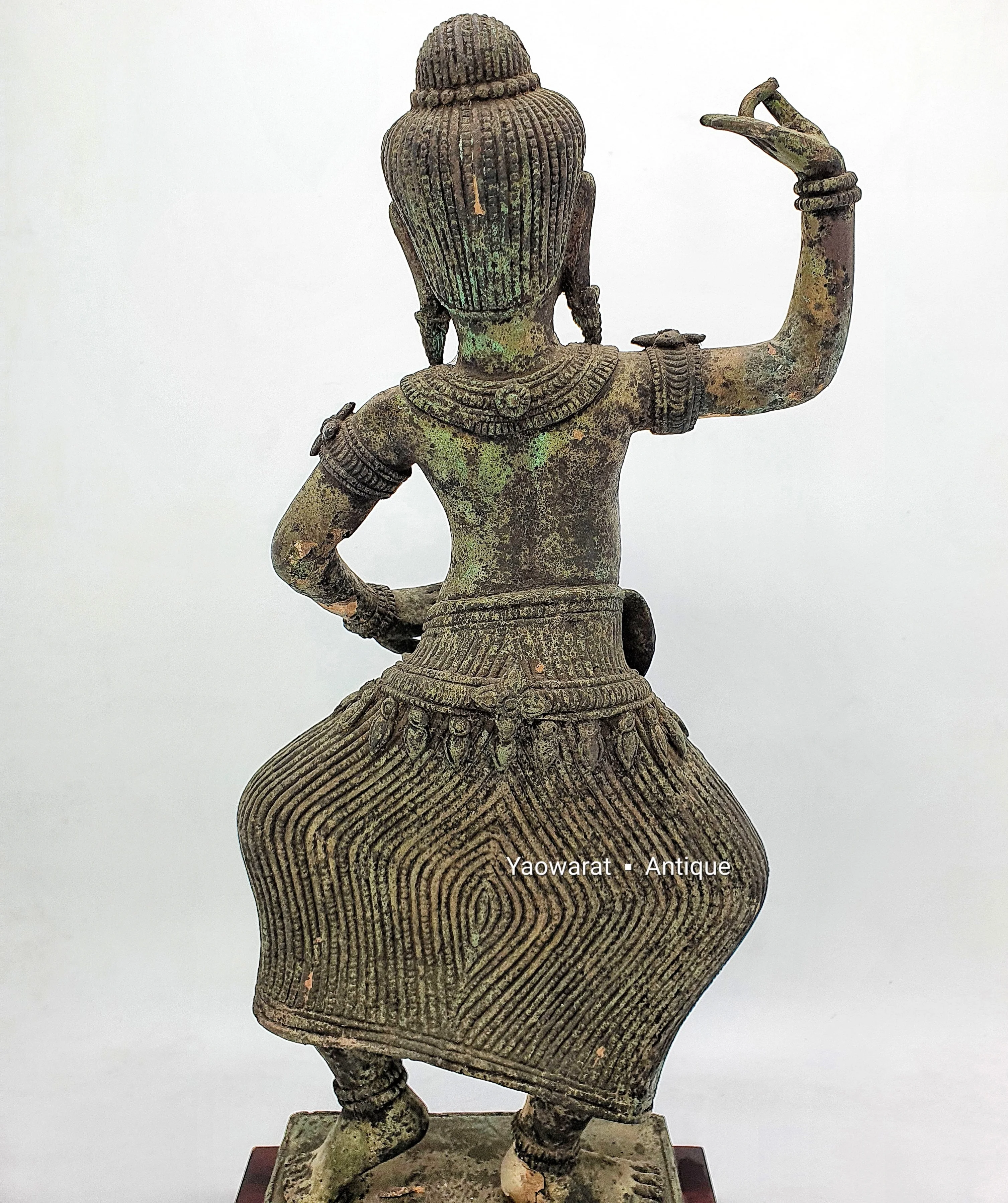 Antique Bronze Female Goddess Statue In The Dance For Decorated and Collectibles Home Decorative