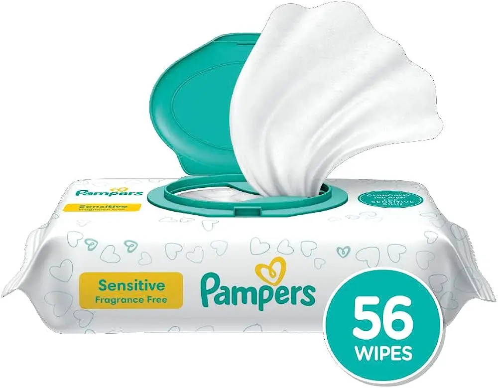 Pampers чувствительные детские салфетки 15 упаковок 80 1200 влажные без запаха мягкие нежные чистые по лучшей цене