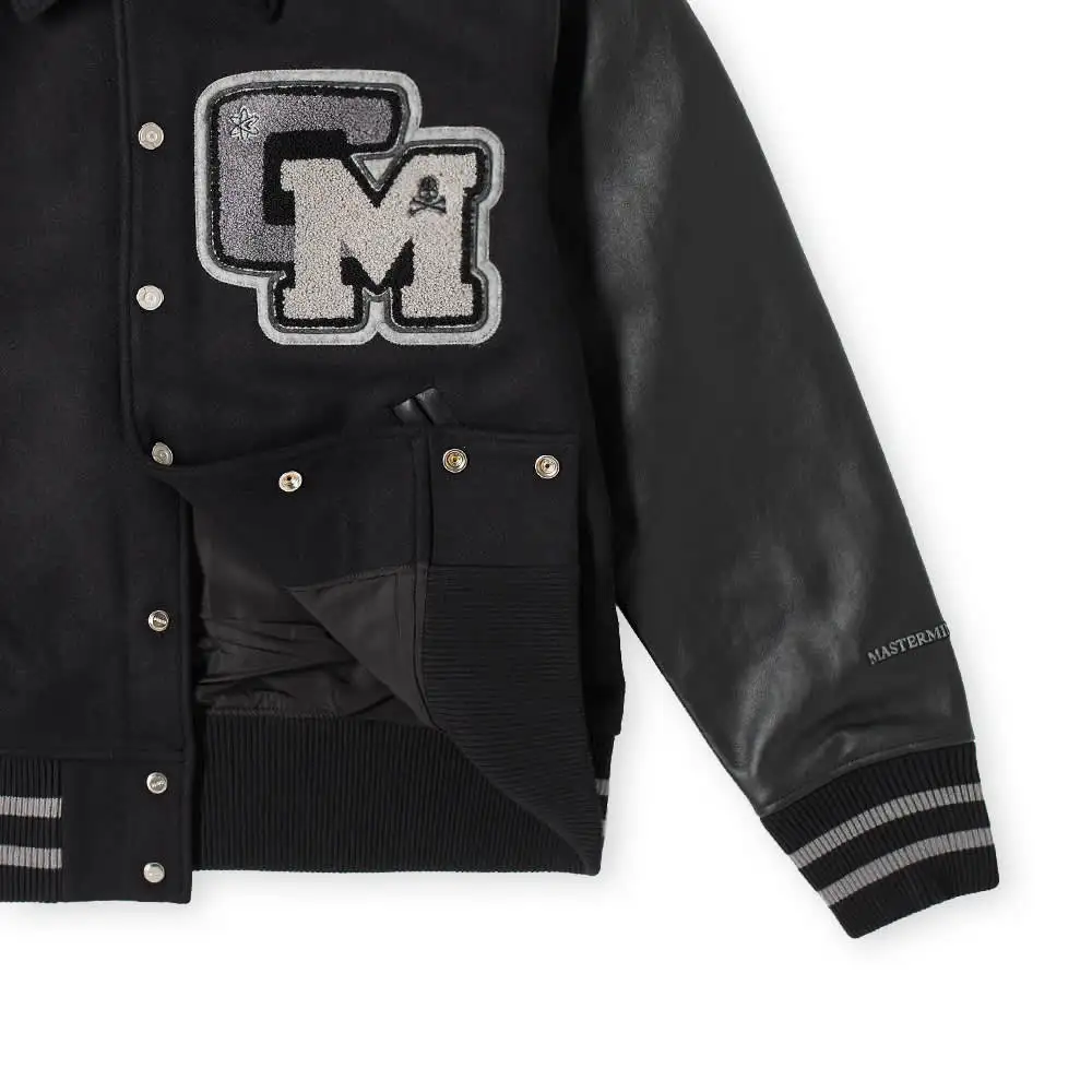 High Quality CVC Twill Custom School Jackets Baseball Letterman Bomber Jacket Nylon Bomber Jacket