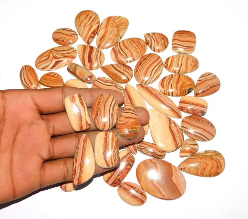 High Quality Diamond Cabochon Natural Rolling Hills Wave Dolomite Hand Polish Loose Stone for Jewelry Making Wholesale Lot