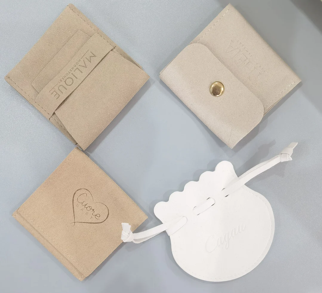 Custom Fiber Micro Velvet Jewelry packaging Pouch Jewelry bag