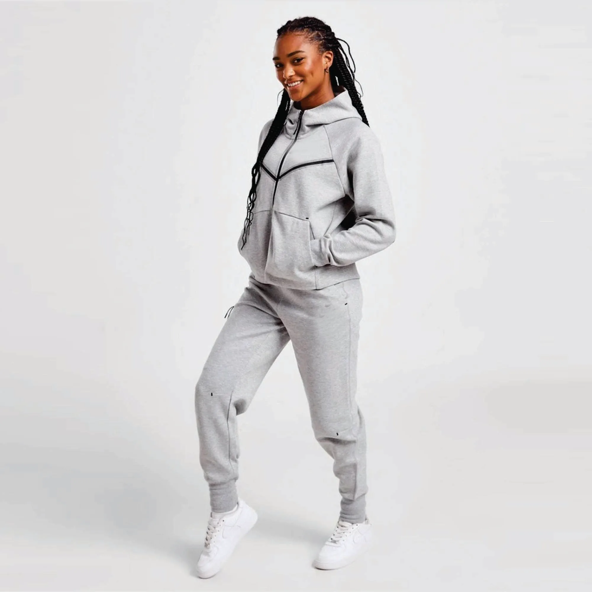 OEM Tech Fleece Winter Reflective Unisex Unbranded Women Winter Tracksuits Custom Logo Tracksuits