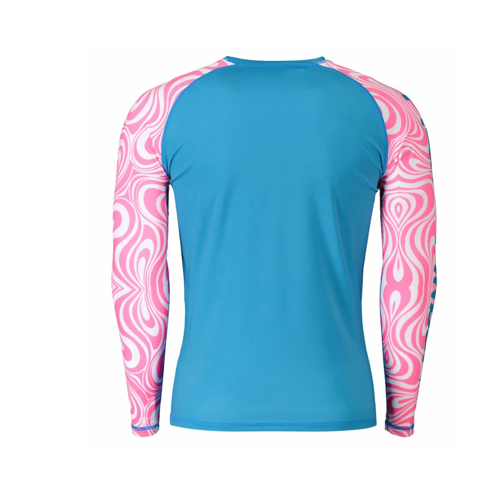 Rash Guard Sbart Long Sleeve Rashie Quick Dry Rash Vest Chlorine Resistant Swim Shirt Mens UV Protection Rashguard