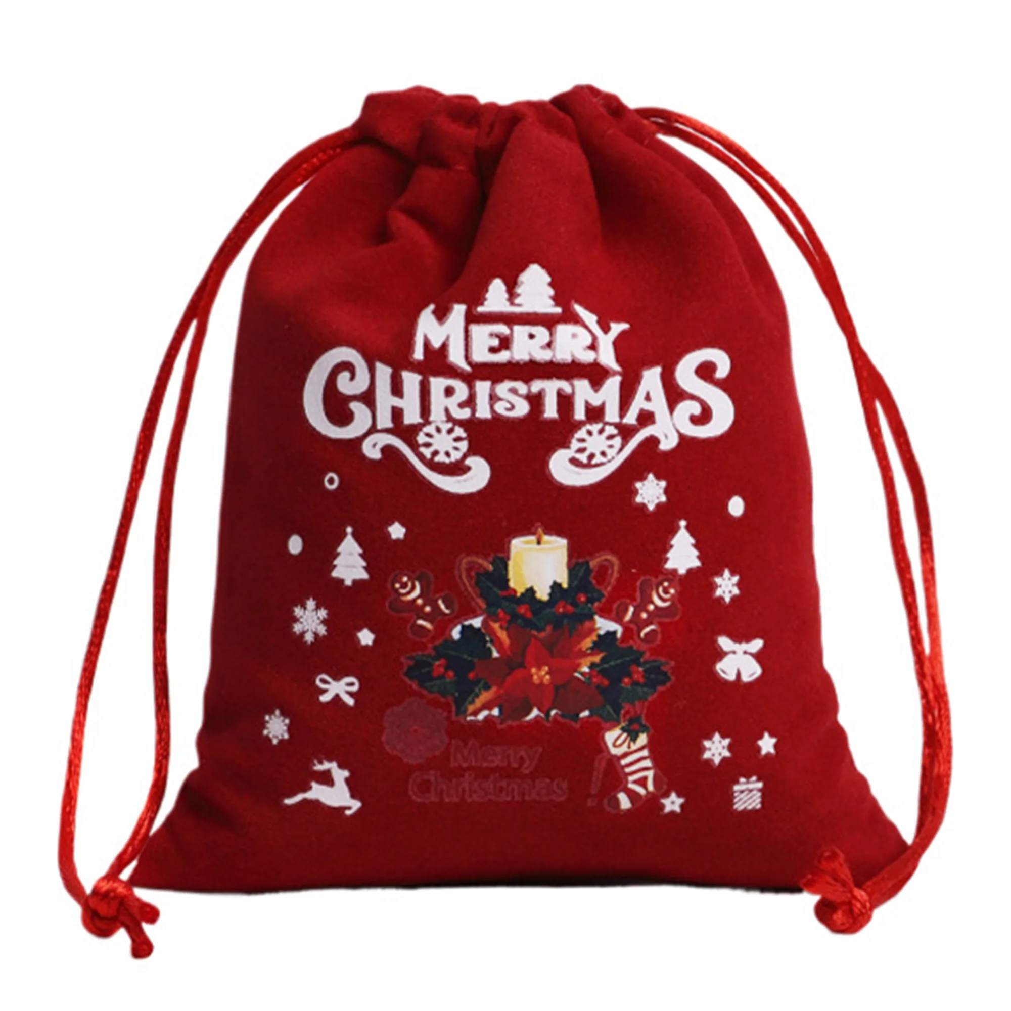 Stockings Gifts Santa Sacks Packaging Stocking Santa Sack Large Size Velvet Drawstring Pouch Bags for Xmas Merry Christmas