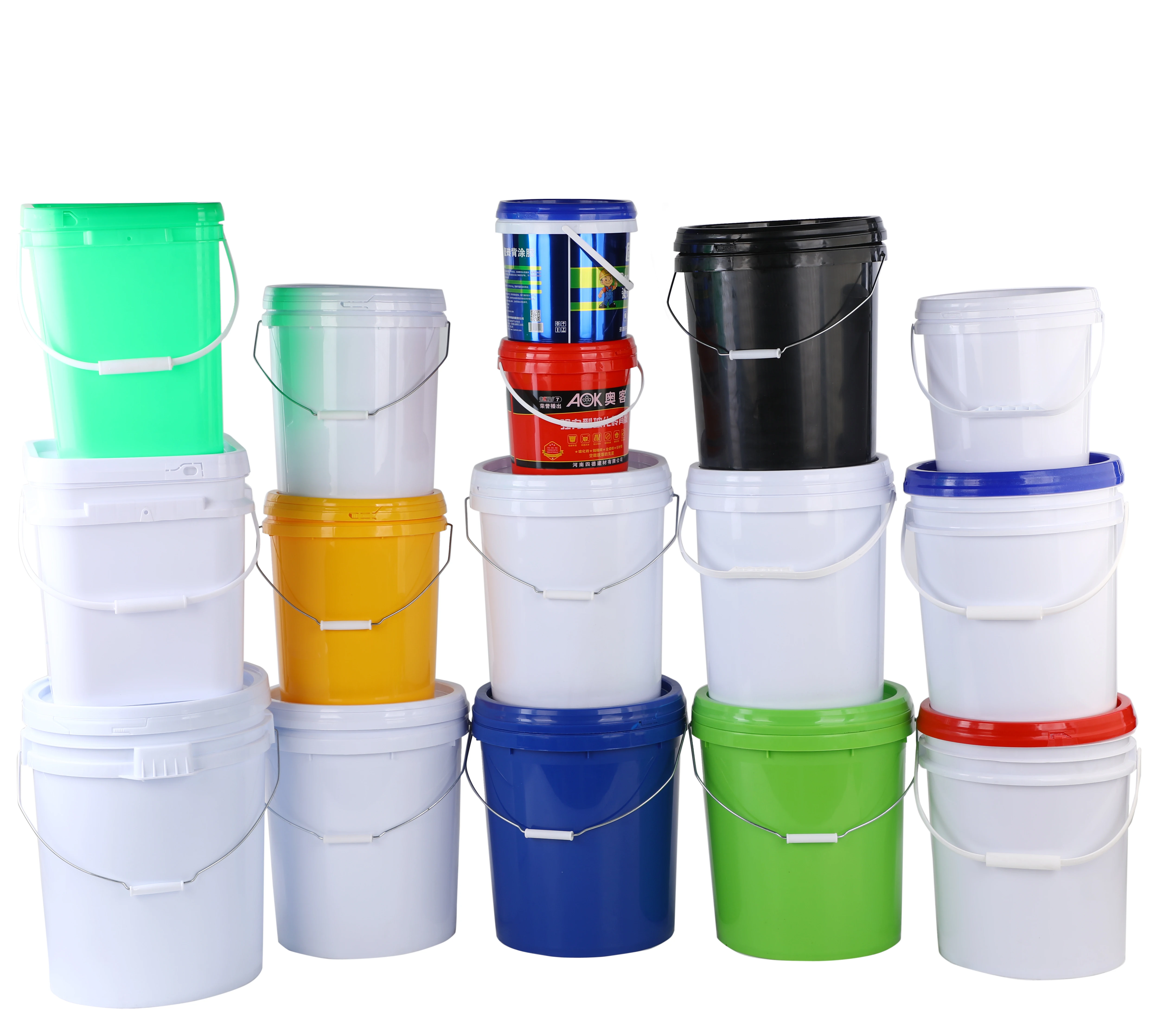 New Type Durable Plastic Bucket with Cover High Quality Factory Price Plastic Oil Drum Food Grade Plastic Container