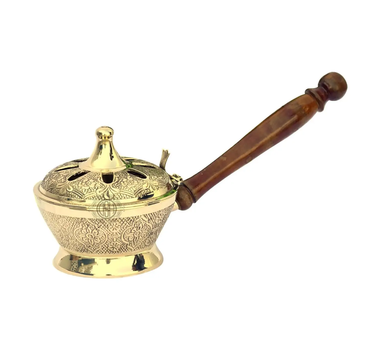 Top Quality Brass Incense Burner Holder Multi-purpose New Design Burner With Wooden Handle.