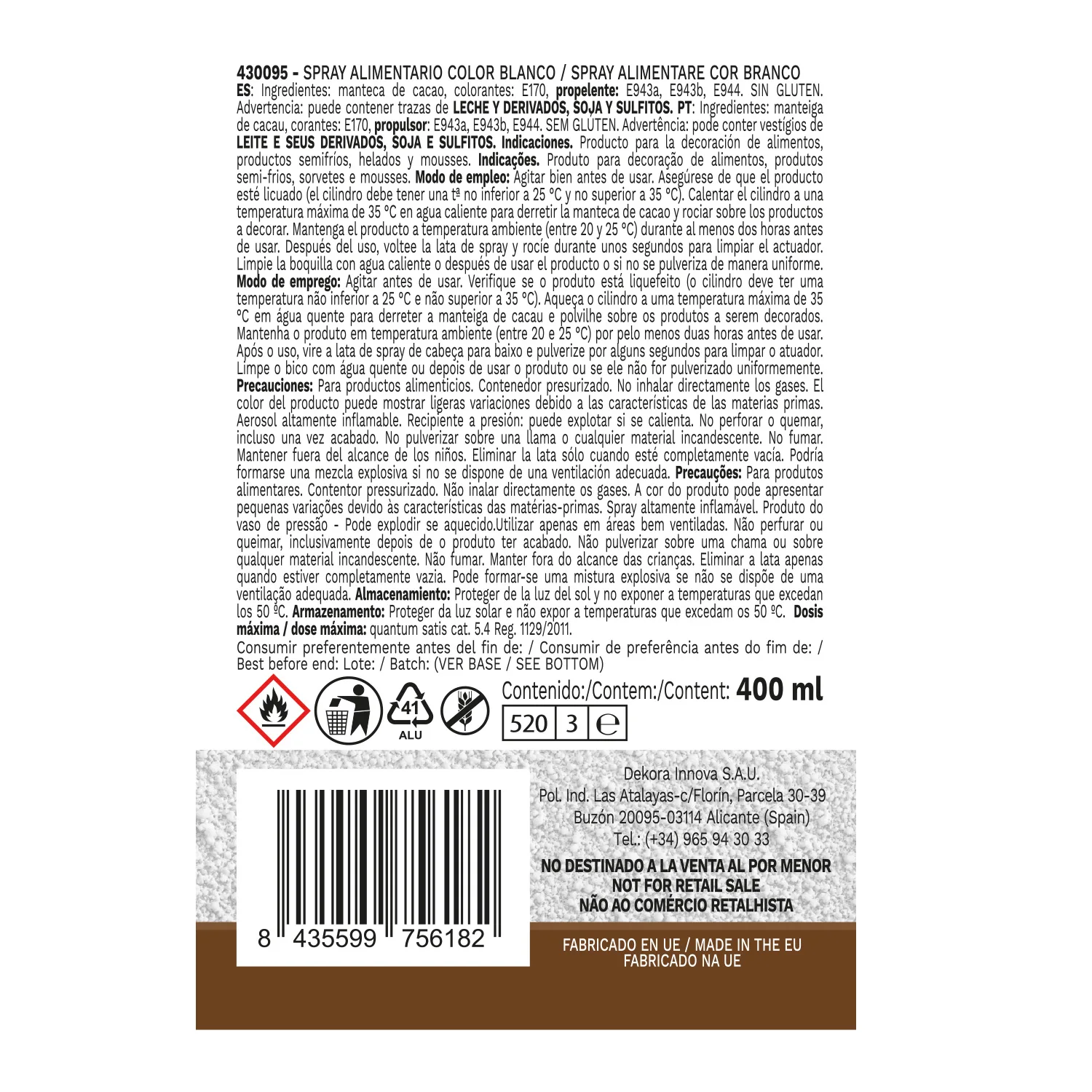 WHITE VELVET EFFECT  FOOD COLORANT SPRAY 400ML  CAKE COLORANT DECORATION PARTY COLORANT FOR CAKES