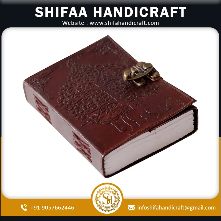 Vintage Customizable Hardcover Leather Journal with Custom Printing Handmade Notebook Daily Notepad