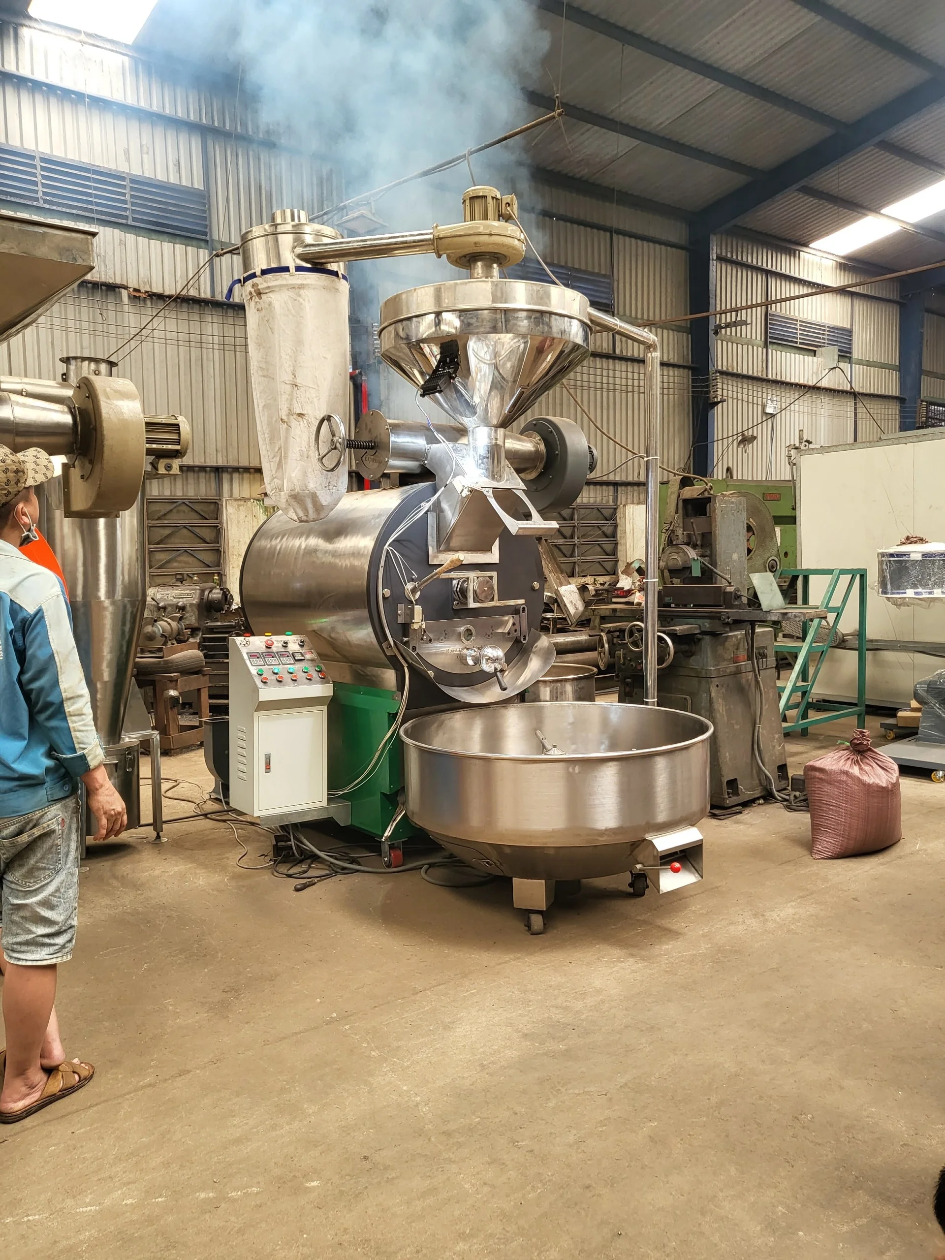 Top Seller large-size coffee bean roaster machine and drum coffee roasting machine made in Vietnam