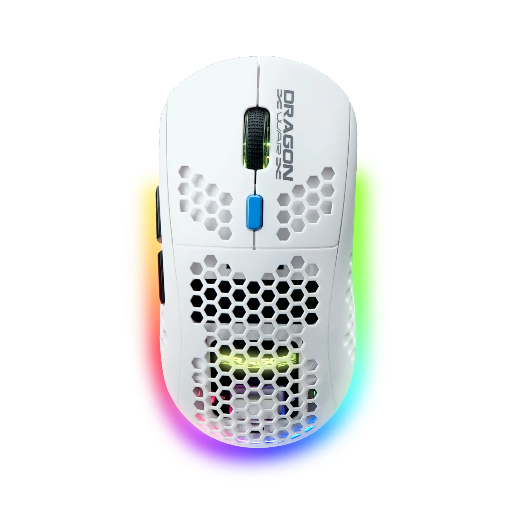 Stock factory honeycomb shell wireless rechargeable light weighted programmable silent click RGB wireless rechargeable mouse