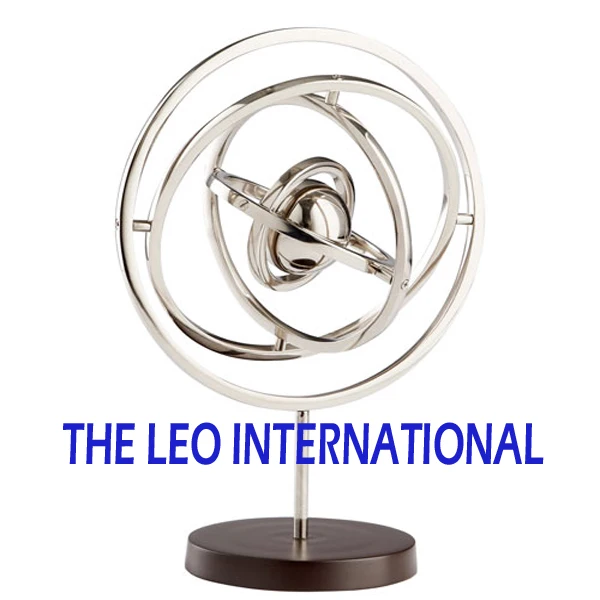 gold plated aluminum metal leaf with black square base decorative sculpture set of 3 home decoration 12 18 and 24 Inch height