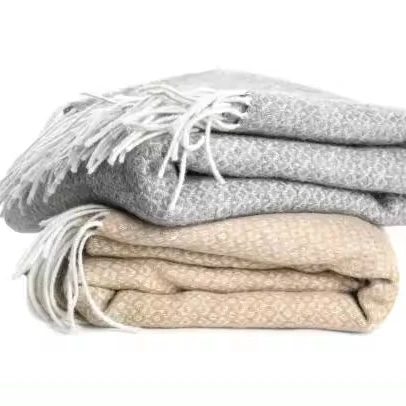 Зимние одеяла 100% мериносовой шерсти клетчатое утяжеленное одеяло высокого качества супер мягкий домашний текстиль от HARSHIT INTERNATIONAL