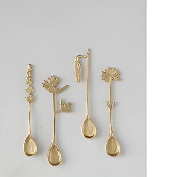Designer Choice Wholesale Hot Selling Brass Tea Spoons Dessert Spoons Polished For Home & Cafes Low Prices 2024