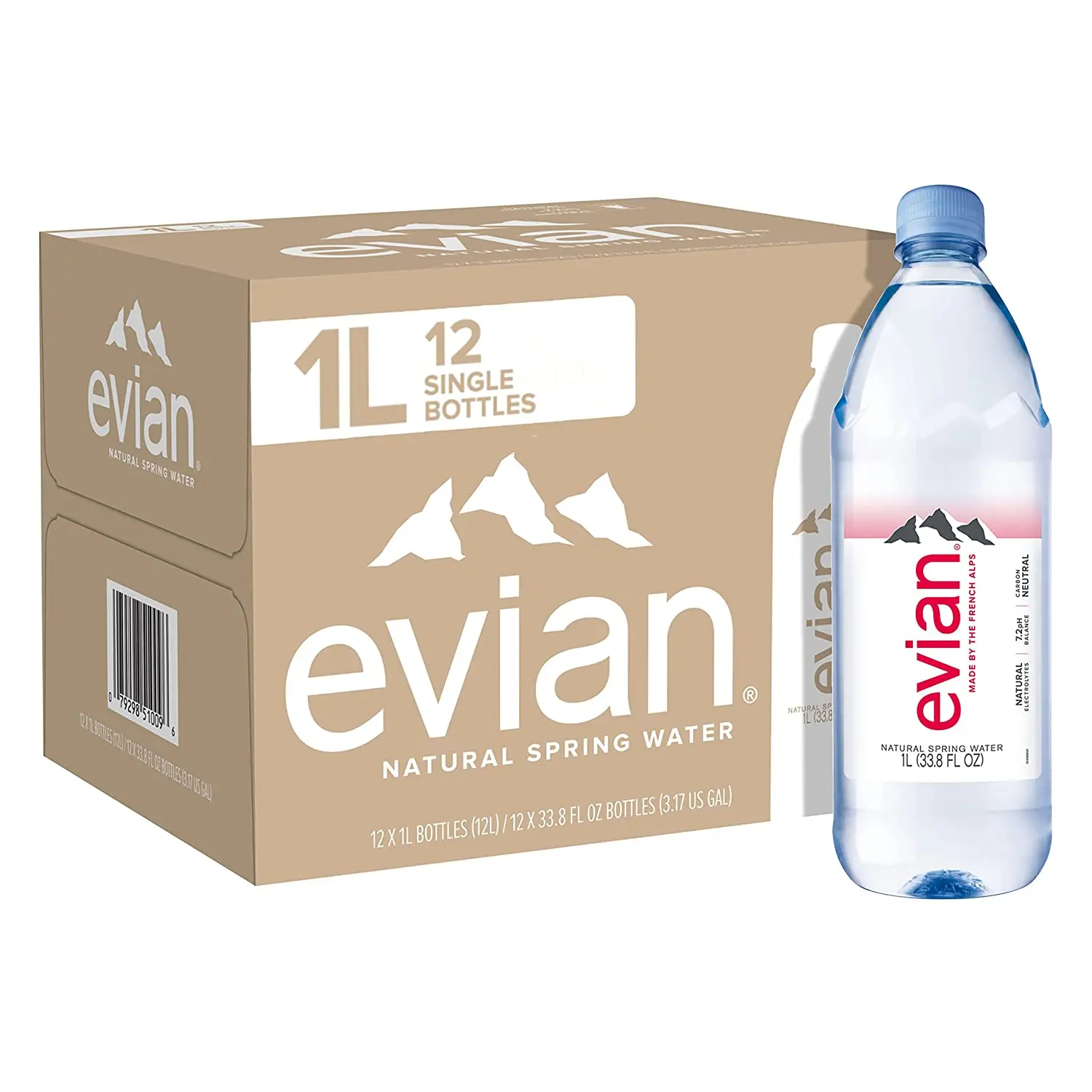 Французская минеральная вода EVIAN pet 33cl x 24