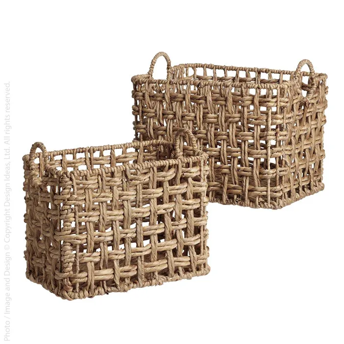 ECO-friendly Natural Seagrass Basket Loose Knitted Woven Basket Seagrass products high qualify Handwoven Storage Basket