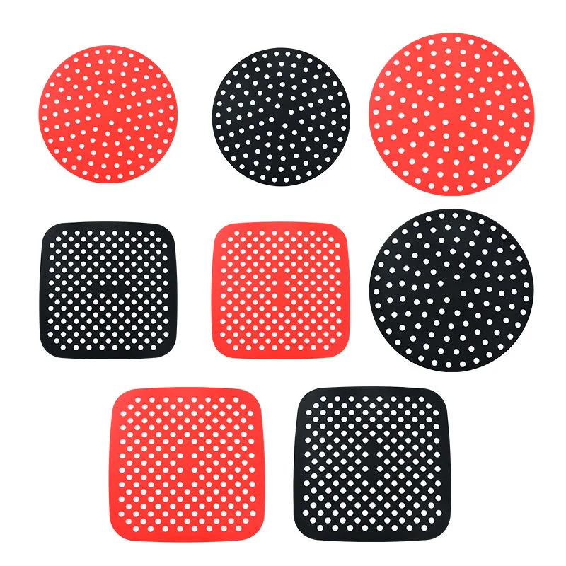 Oil Proof Airfryer Accessory Round Square Liner Forro De Freidora Aire for Parchment Paper Replacement Silicone Mat Air Fryer