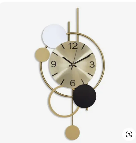 New Arrival Looking Modern Clock Extra Large Silent Metal Wall Clock with Metallic Power Coated for Living Room Decor