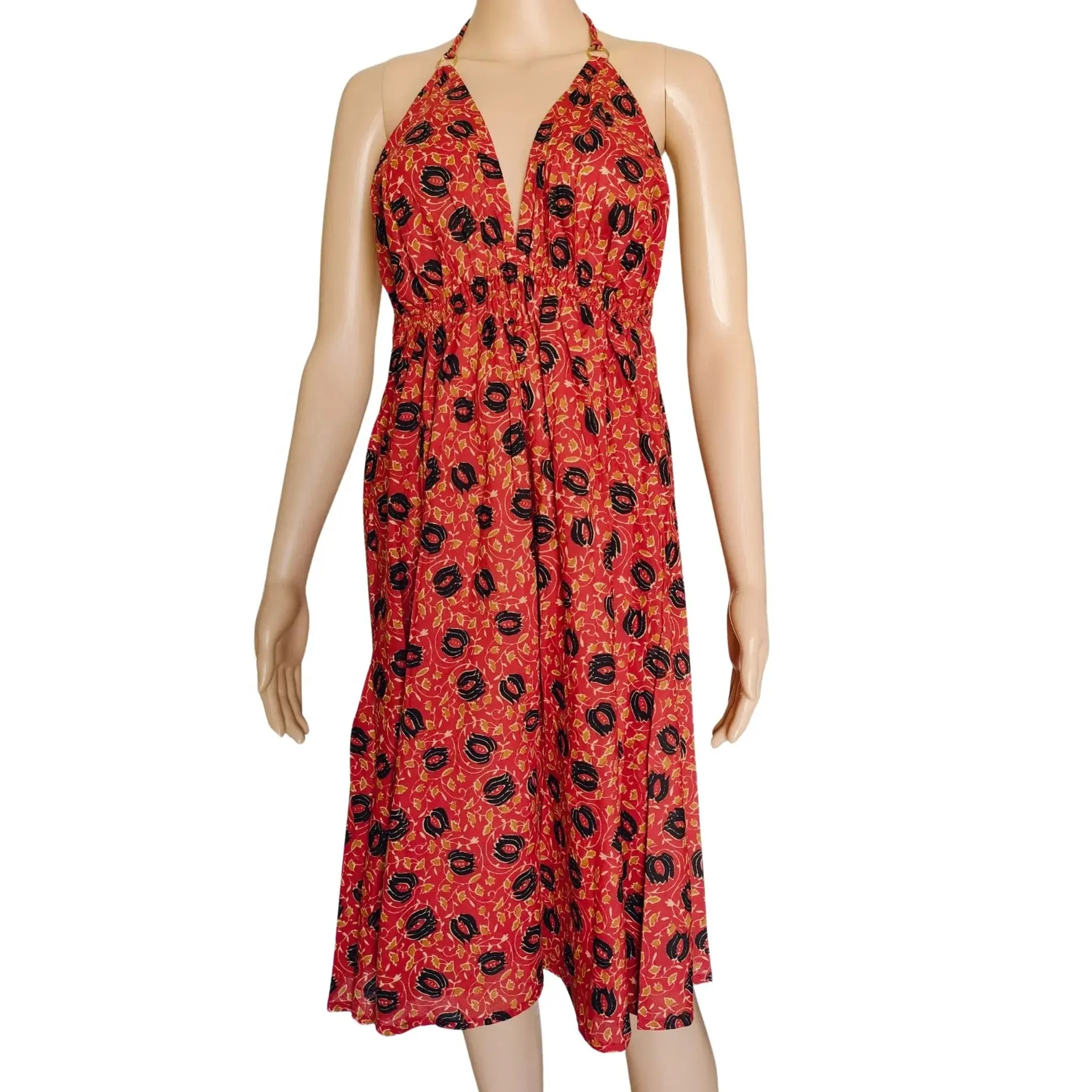 Hot Selling Floral Print Summer Short Dresses Women Clothing Latest Design High Quality Elegant Evening Dresses