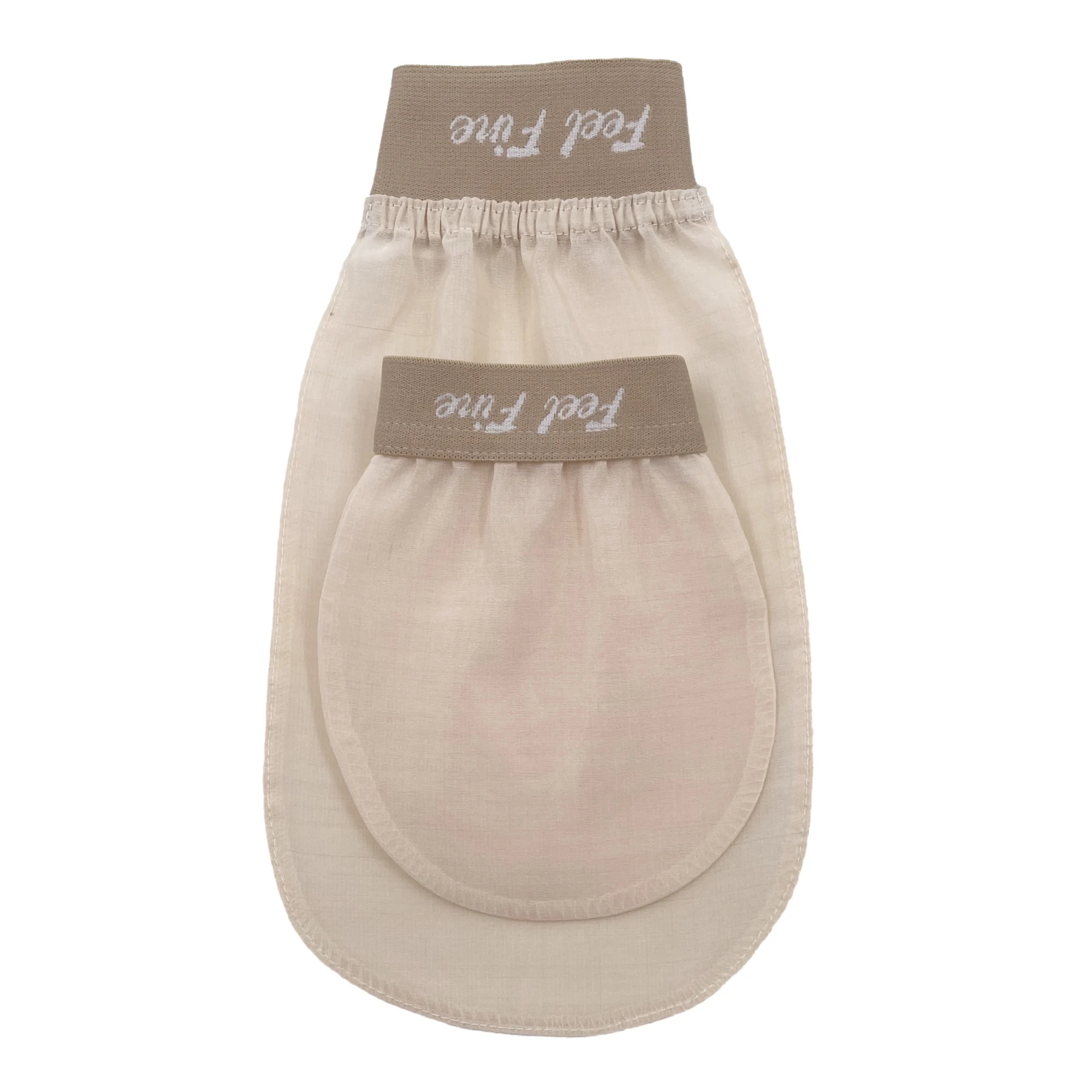 Feel Fine 100% Turkish Raw Cocoon Silk Full Natural Exfoliating Mitt Body and Face Scrubber Bath Mitt Set