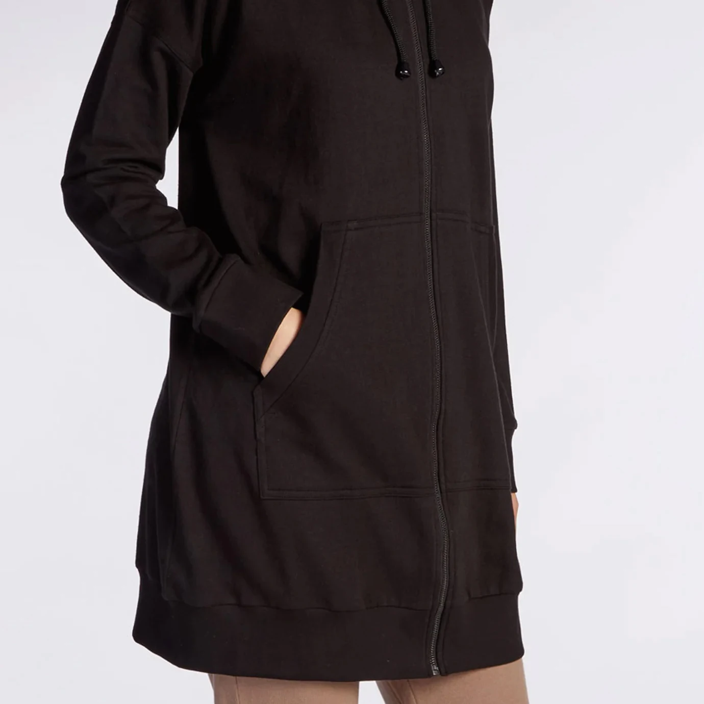 Female Modest Islamic Clothing Ladies Zipper Hoodie Simple Style Hooded Women Autumn Fashion Sweatshirt For Girls