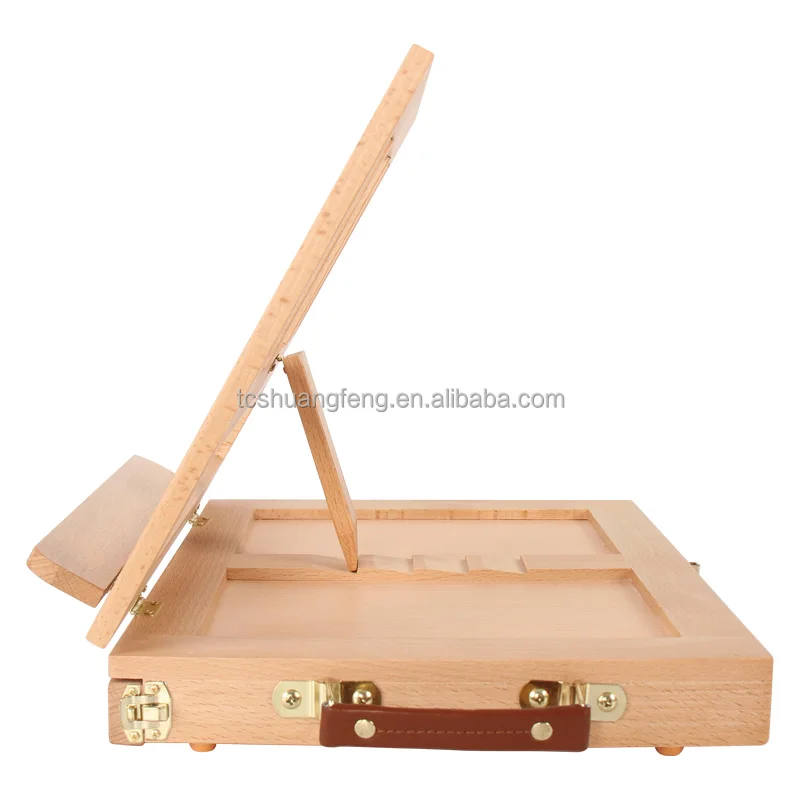 Portable Desk Easel Wooden Tabletop Easel with Storage Drawer & Palette