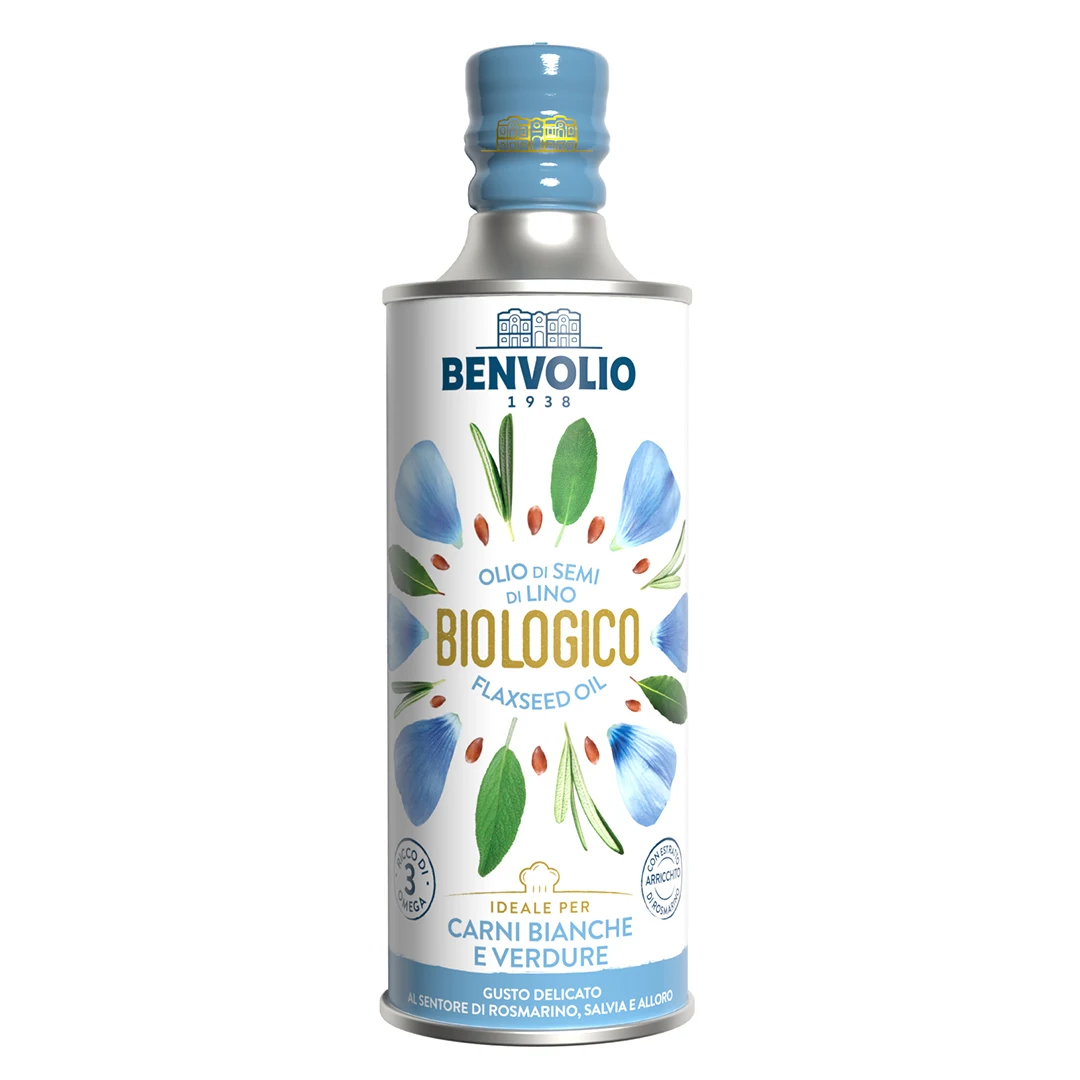 BENVOLIO 1938 ORGANIC FLAX SEED OIL 12X500ML NATURAL HIGH QUALITY PREMIUM OIL PRESS RICH IN  OMEGA 3