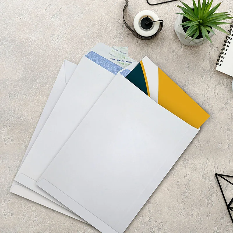 OEM C4 Envelopes White Brown Gold 9 x 13 Inch Peel and Seal For A4 Catalog Bulk Supplier Malaysia Manufacturer