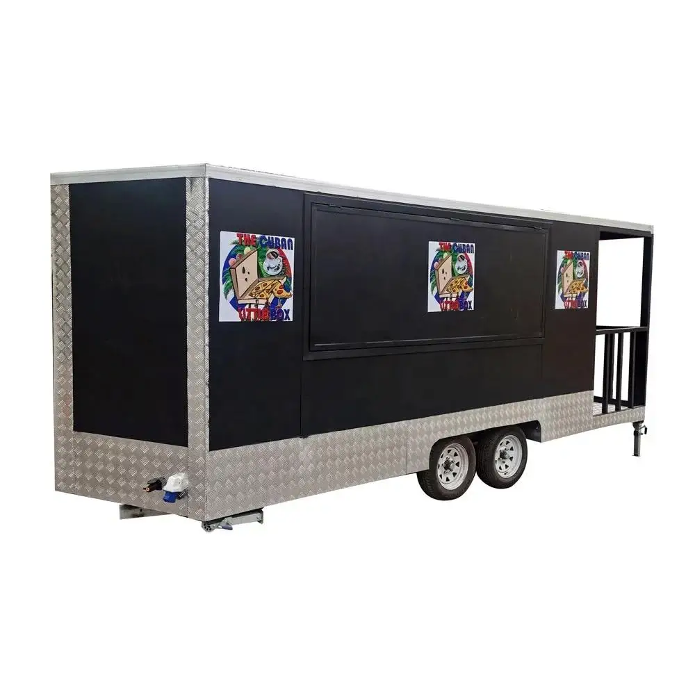 Fully Equipped Standard Customized Mobile Food Trailer Full Kitchen for Sale.