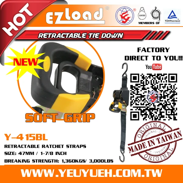 Auto Retract Ratchet Straps For Ratchet Tie Downs