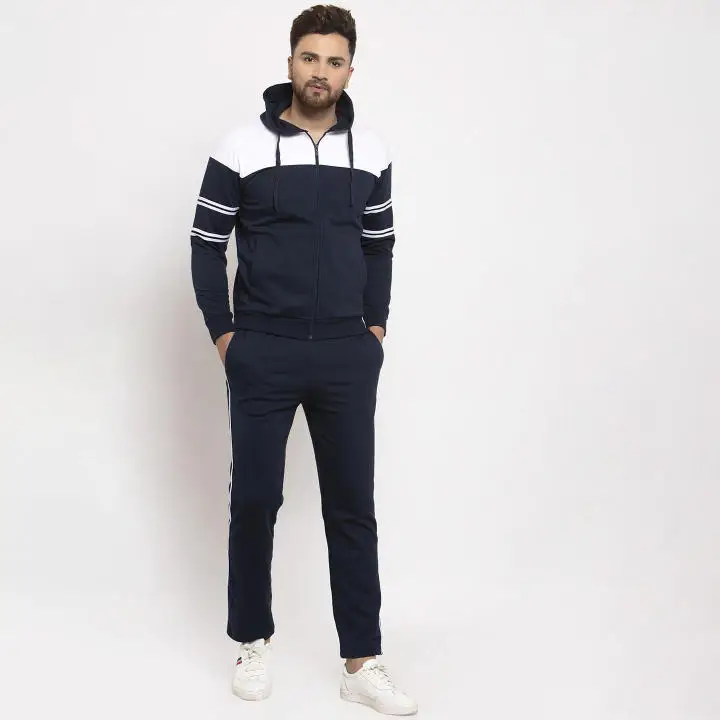 Jogger suit men tracksuit zipper cotton sweat suit sport men zip up sports wear tracksuit winter custom logo tracksuits for men