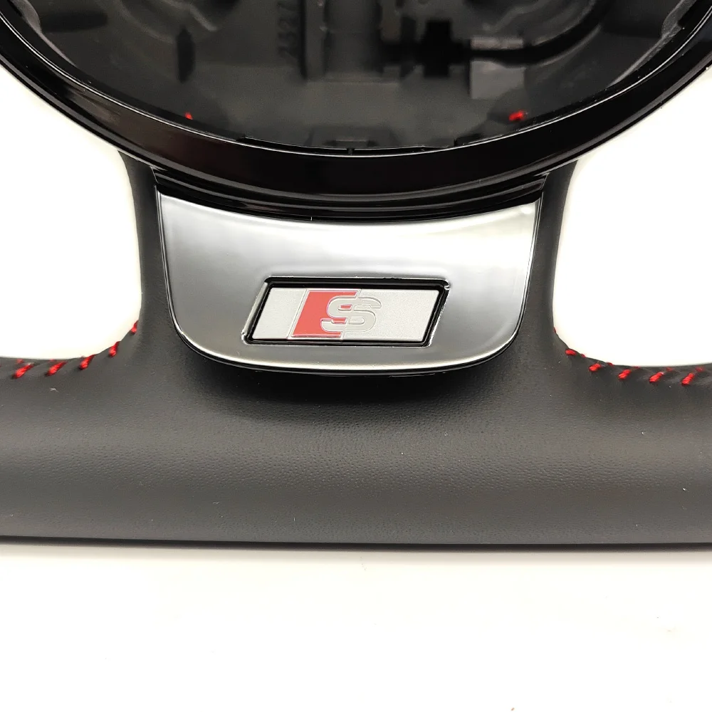 Leather flat-bottomed steering wheel sports for Audi A3 A4 A5 Upgrade S3 S4 S5 full perforated semi-perforated steering wheel