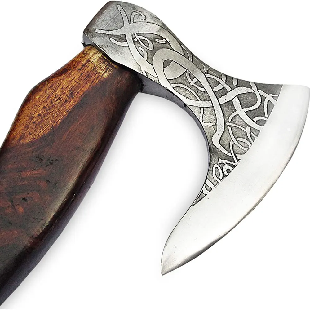 One Of The Best Stainless Steel Multi-tool Axe 2022 Latest Style OEM Services Damascus Axe with Leather Cover